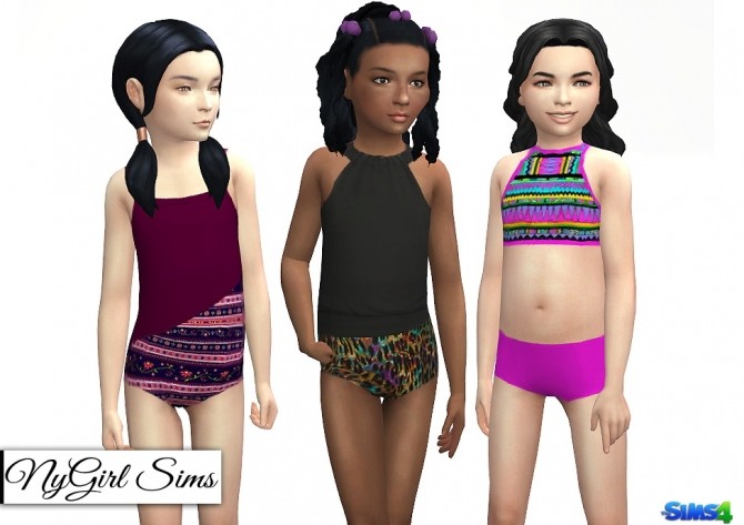 Sims 4 Childrens Swimsuit Three Pack at NyGirl Sims