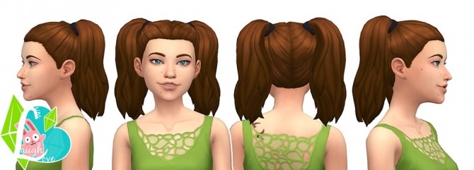 Sims 4 Mischievous Pigtails Summer Pigtails Collection (Part 05) at SimLaughLove