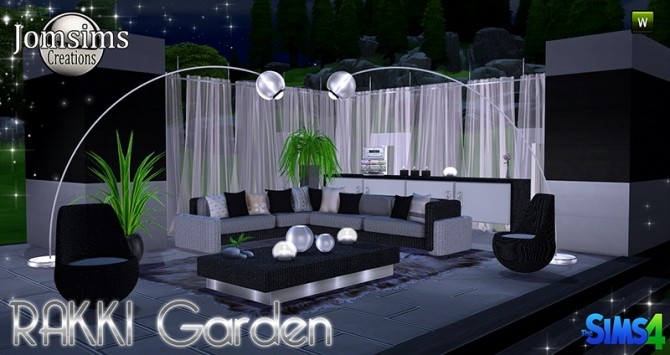 Sims 4 Rakki Garden set at Jomsims Creations