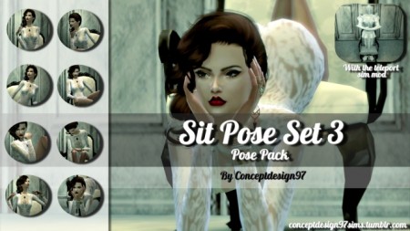 Sit Pose Set 3 Pose Pack version at ConceptDesign97