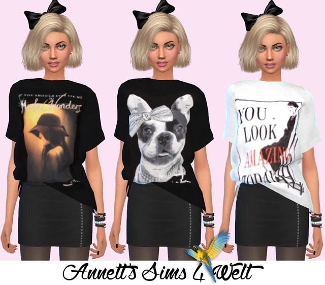 Sims 4 Marigolds Free Boxy Tee Recolors at Annett’s Sims 4 Welt
