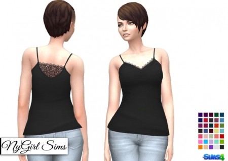 Lace Trimmed Camisole at NyGirl Sims