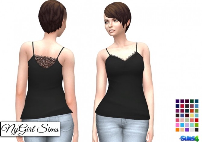 Sims 4 Lace Trimmed Camisole at NyGirl Sims