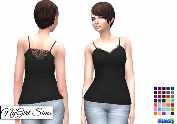 Lace Trimmed Camisole At Nygirl Sims Sims 4 Updates