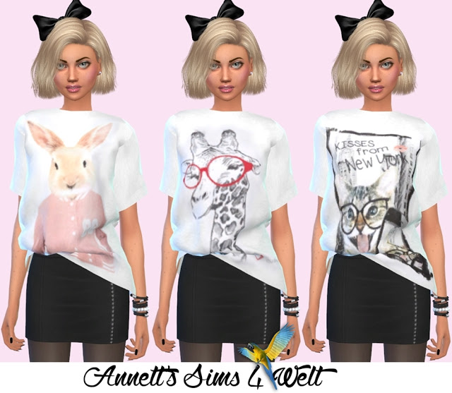 Sims 4 Marigolds Free Boxy Tee Recolors at Annett’s Sims 4 Welt