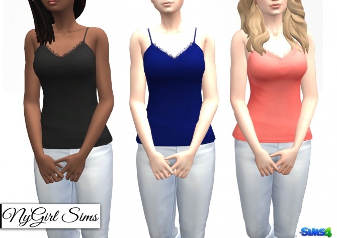 Sims 4 Lace Trimmed Camisole at NyGirl Sims