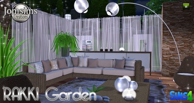 Sims 4 Rakki Garden set at Jomsims Creations