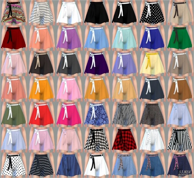 Sims 4 Skirt Pants With Belt at Marigold