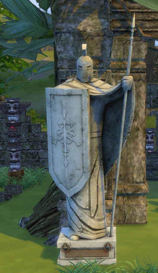 Sims 4 TSM Knight Statue by BigUglyHag at SimsWorkshop