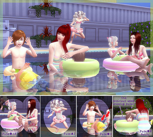 Sims 4 Swimming poses 02 at A luckyday