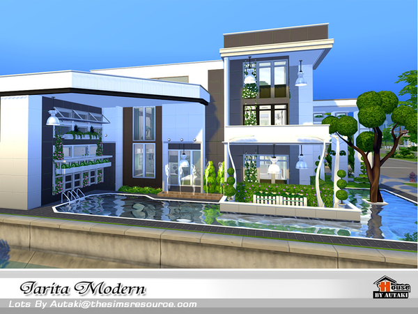Sims 4 Jarita Modern house by autaki at TSR