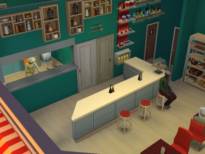 Sims 4 Lukes restaurant NO CC by Elby94 at Mod The Sims