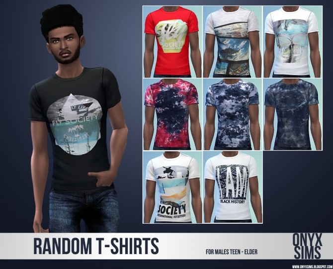 Sims 4 Random T Shirt Collection for the Guys at Onyx Sims