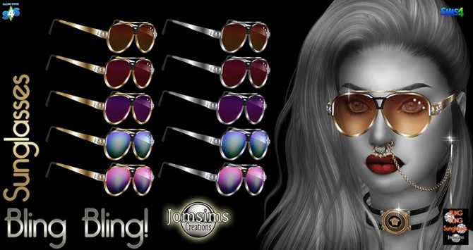 Sims 4 Bling Bling Sunglasses at Jomsims Creations