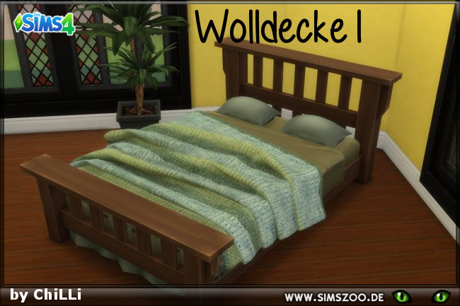 Sims 4 Wool blanket by ChiLLi at Blacky’s Sims Zoo