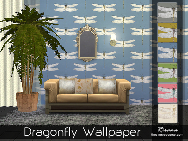 Sims 4 Dragonfly Wallpaper by Rirann at TSR