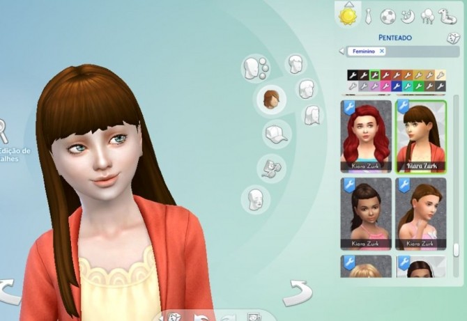 Sims 4 Straight With Bangs for Girls at My Stuff