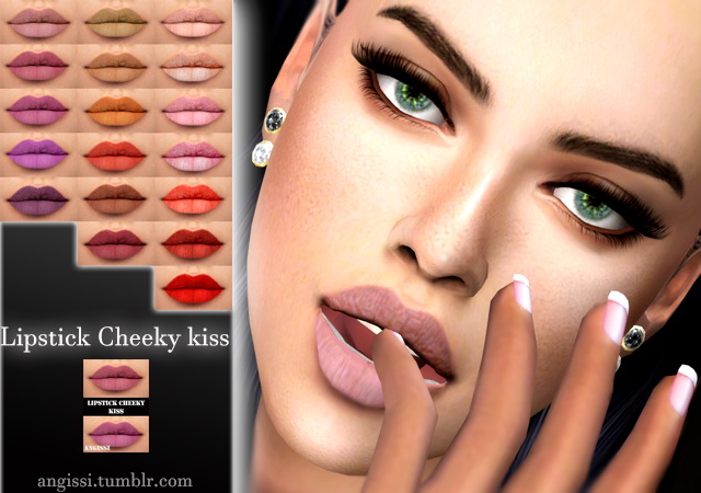 Sims 4 Cheeky kiss lipstick at Angissi