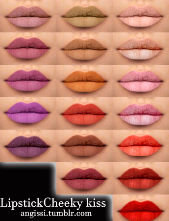 Sims 4 Cheeky kiss lipstick at Angissi