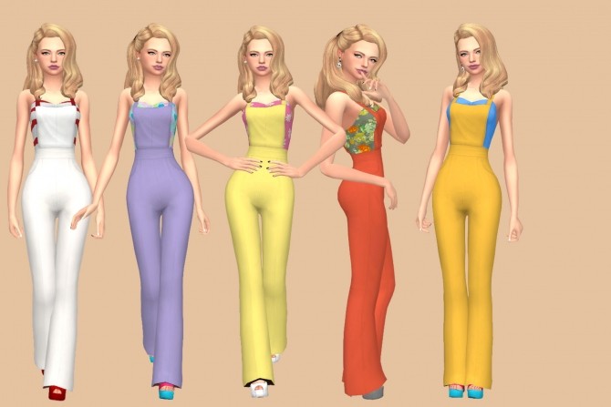 Sims 4 Debonair Jumpsuit by Annabellee25 at SimsWorkshop