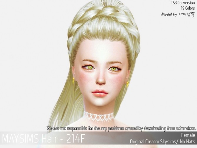 Sims 4 Hair 214F (Skysims) at May Sims