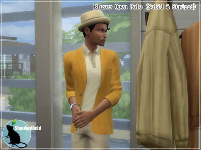 Sims 4 Blazer Open Polo by Standardheld at SimsWorkshop
