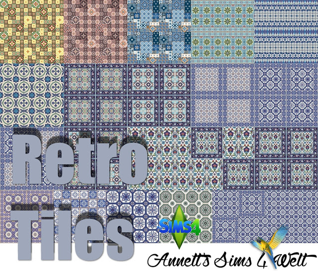 Sims 4 Retro Tiles at Annett’s Sims 4 Welt