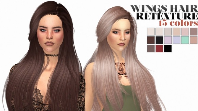 Sims 4 Wings Hair Retexture at Viirinx