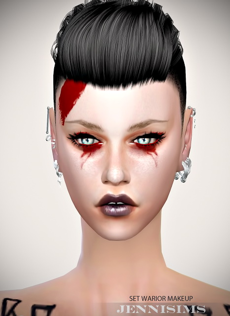 Sims 4 Warior EyeShadows (15 Swatches) M/F at Jenni Sims