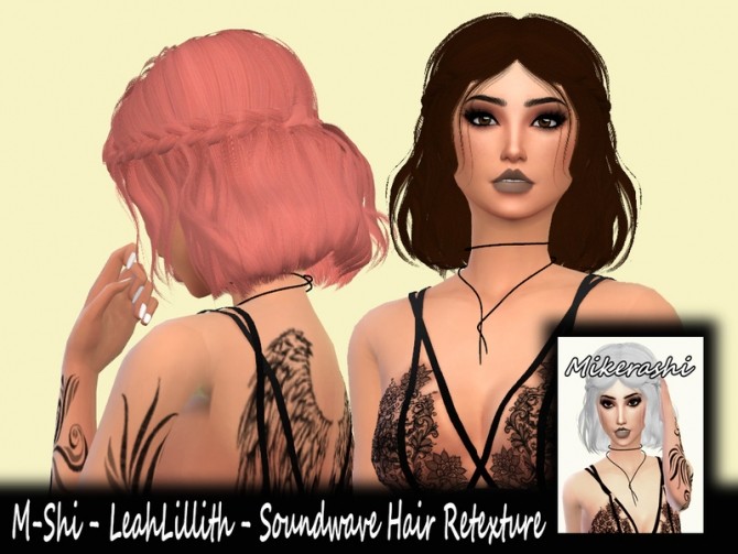 Sims 4 M Shi LeahLillith Soundwave Hair Retexture at TSR