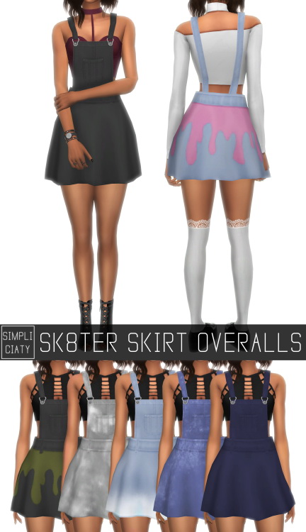 Sims 4 SK8TER SKIRT OVERALLS at Simpliciaty