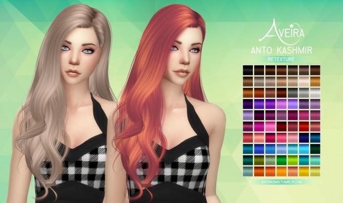 Sims 4 Anto Kashmir Hair Retexture at Aveira Sims 4