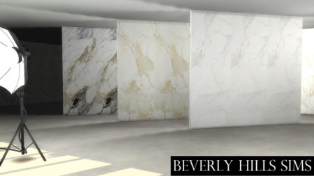 CALCUTTA MARBLE WALL SET at Beverly Hills Sims