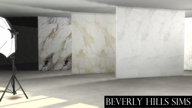 Sims 4 CALCUTTA MARBLE WALL SET at Beverly Hills Sims