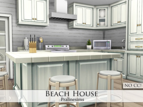 Sims 4 Beach House by Pralinesims at TSR