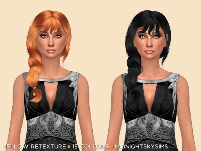 Sims 4 Mellow Natural Hair Retexture by midnightskysims at SimsWorkshop