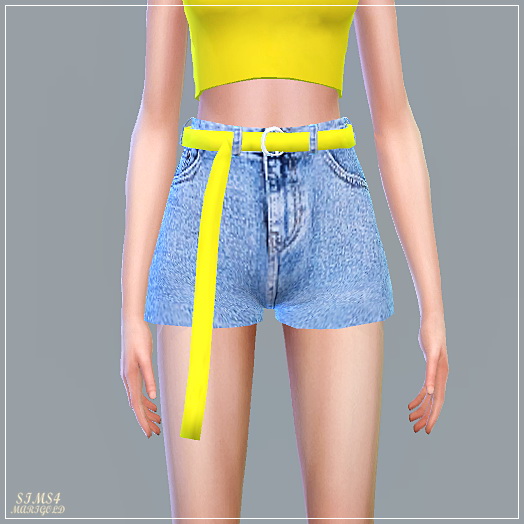 Sims 4 Retro Long Belt Hot Pants at Marigold