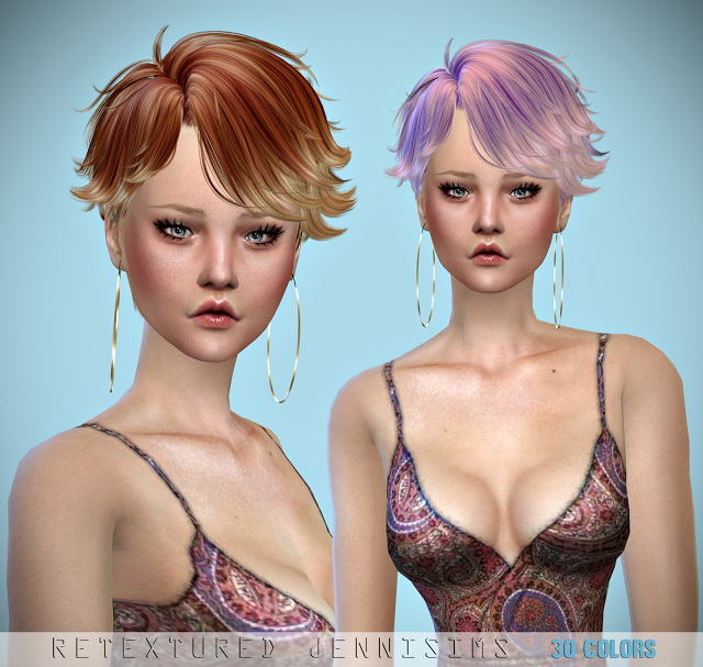 Sims 4 Newsea Baptiste Hair retexture at Jenni Sims