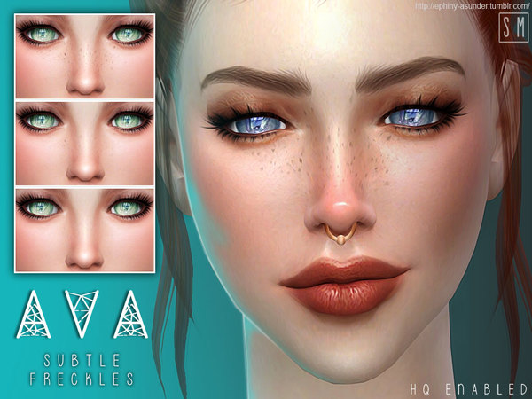Sims 4 Ava Subtle Freckles by Screaming Mustard at TSR