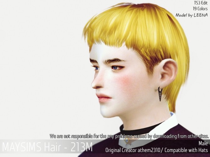 Sims 4 Hair 213M (Athem2310) at May Sims