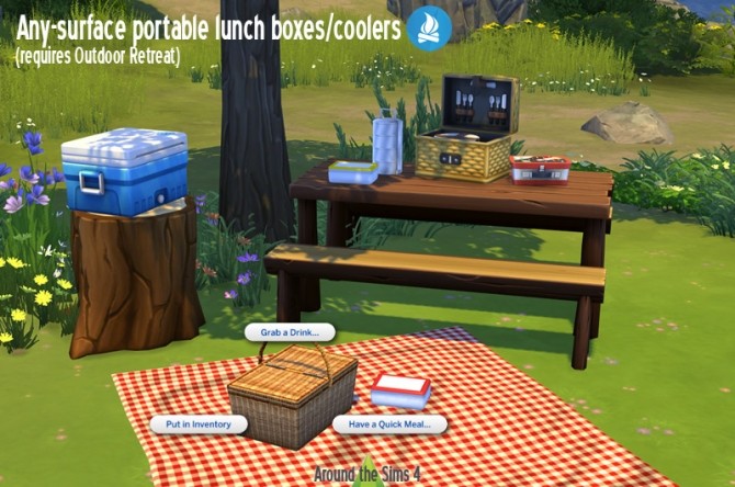 Sims 4 Lunch boxes & cooler by Sandy at Around the Sims 4