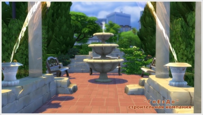 Sims 4 Rear patio garden 02 at Sims by Mulena