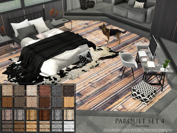 Sims 4 Parquet Set 4 by Pralinesims at TSR