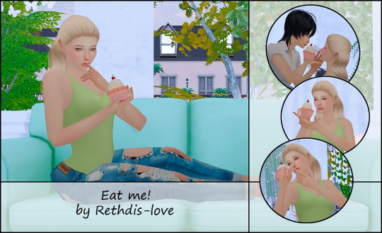 Sims 4 Eat me! poses at Rethdis love