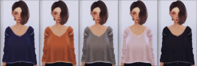 Sims 4 Chisamis Tracy mid top converted at Elliesimple