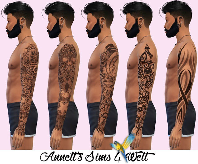 Sims 4 Arm Tattoos for Men at Annett’s Sims 4 Welt