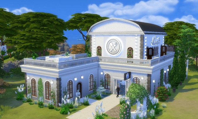 Sims 4 Luxury restaurant NO CC at Tatyana Name