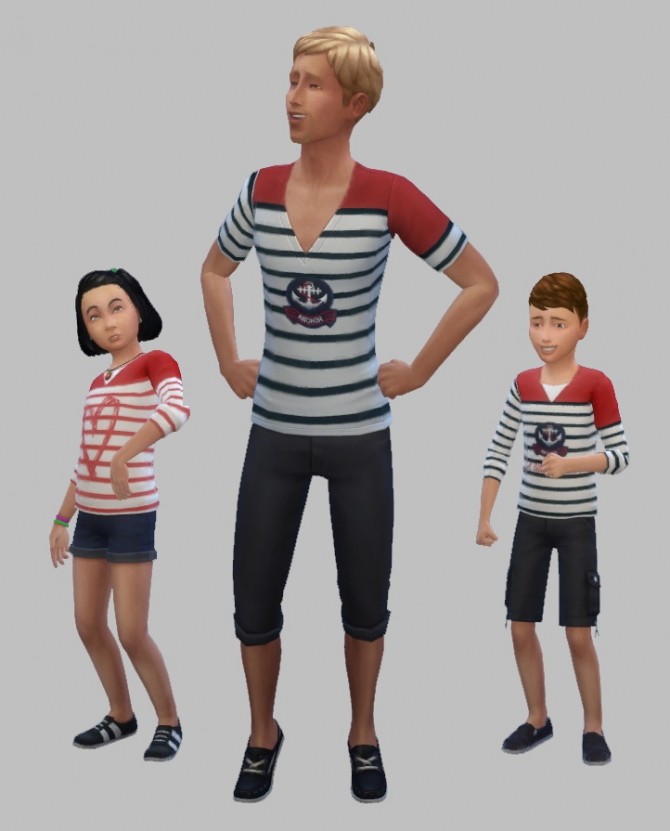 Sims 4 Sailor T shirt by Fuchie at Les Sims4