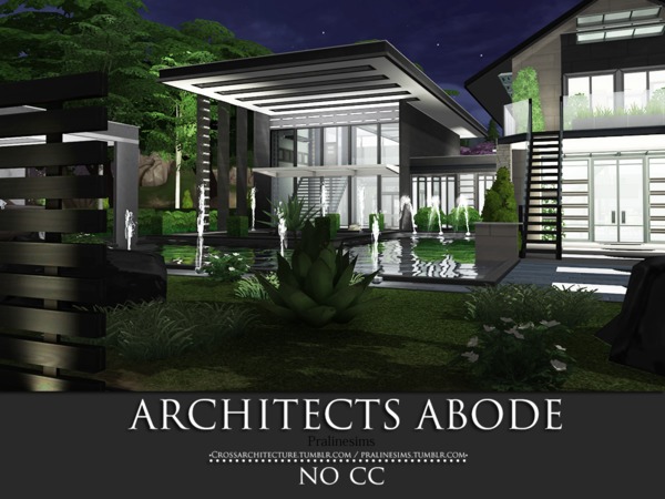 Sims 4 Architects Abode house by Pralinesims at TSR