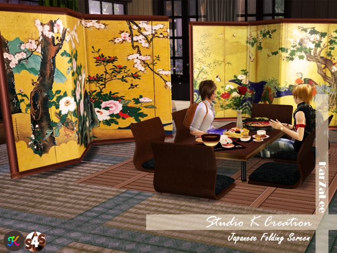 Japanese Folding Screen at Studio K-Creation » Sims 4 Updates